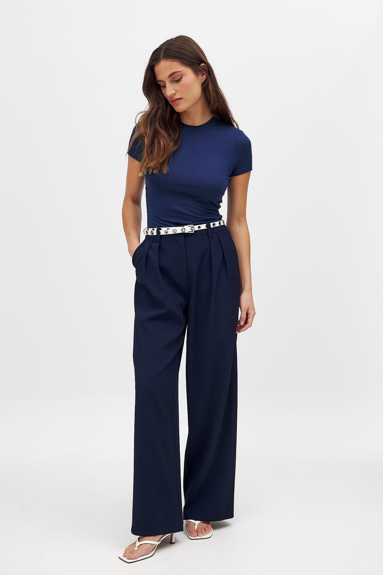 Structured Wide-Leg Trousers