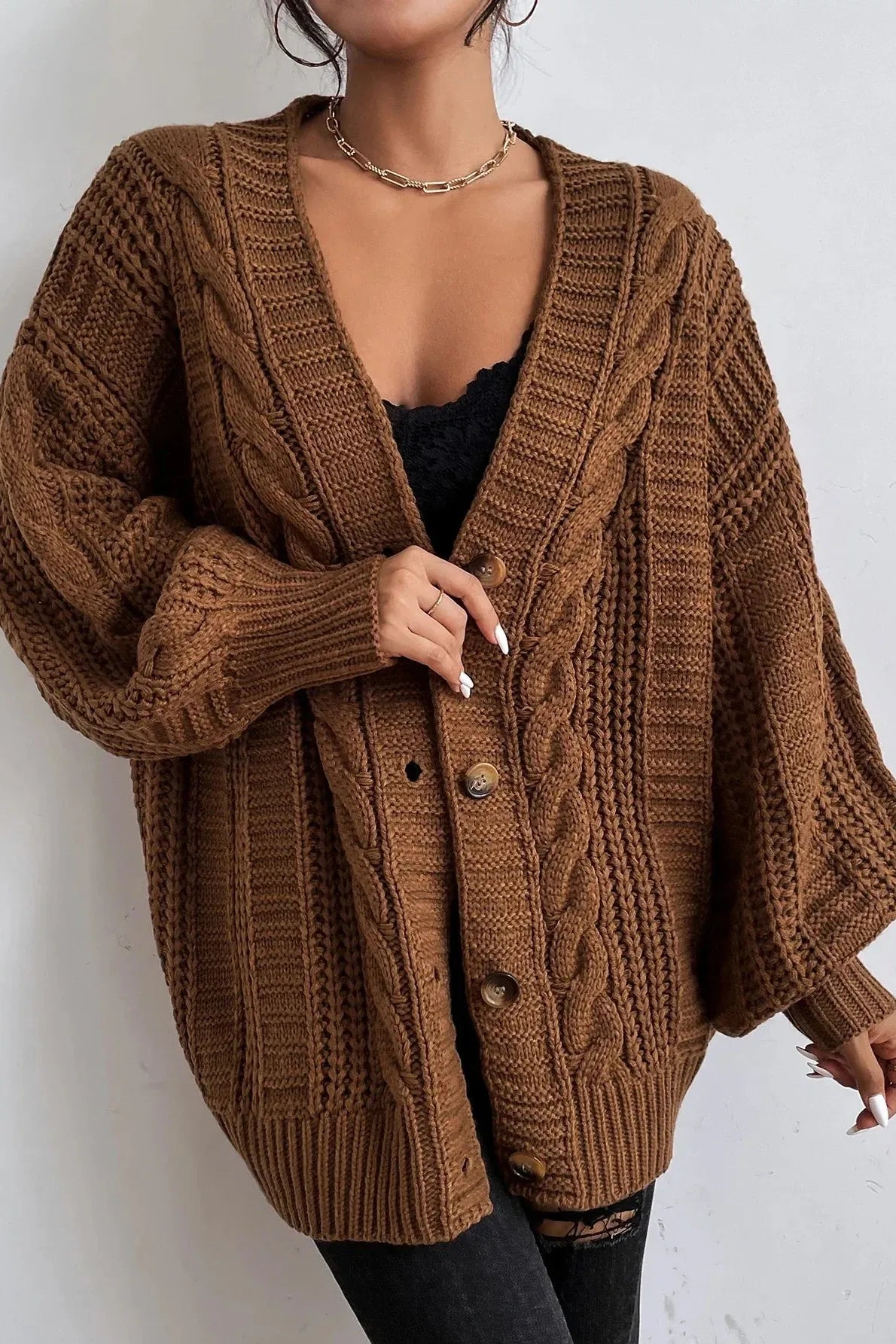 Enna | Cozy Cable-Knit Cardigan