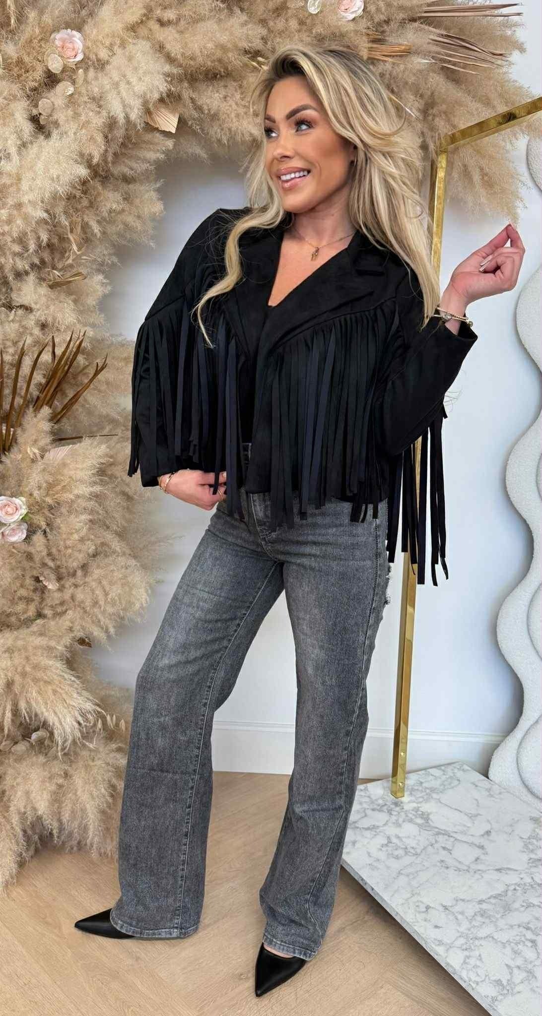 Suede Fringe Jacket