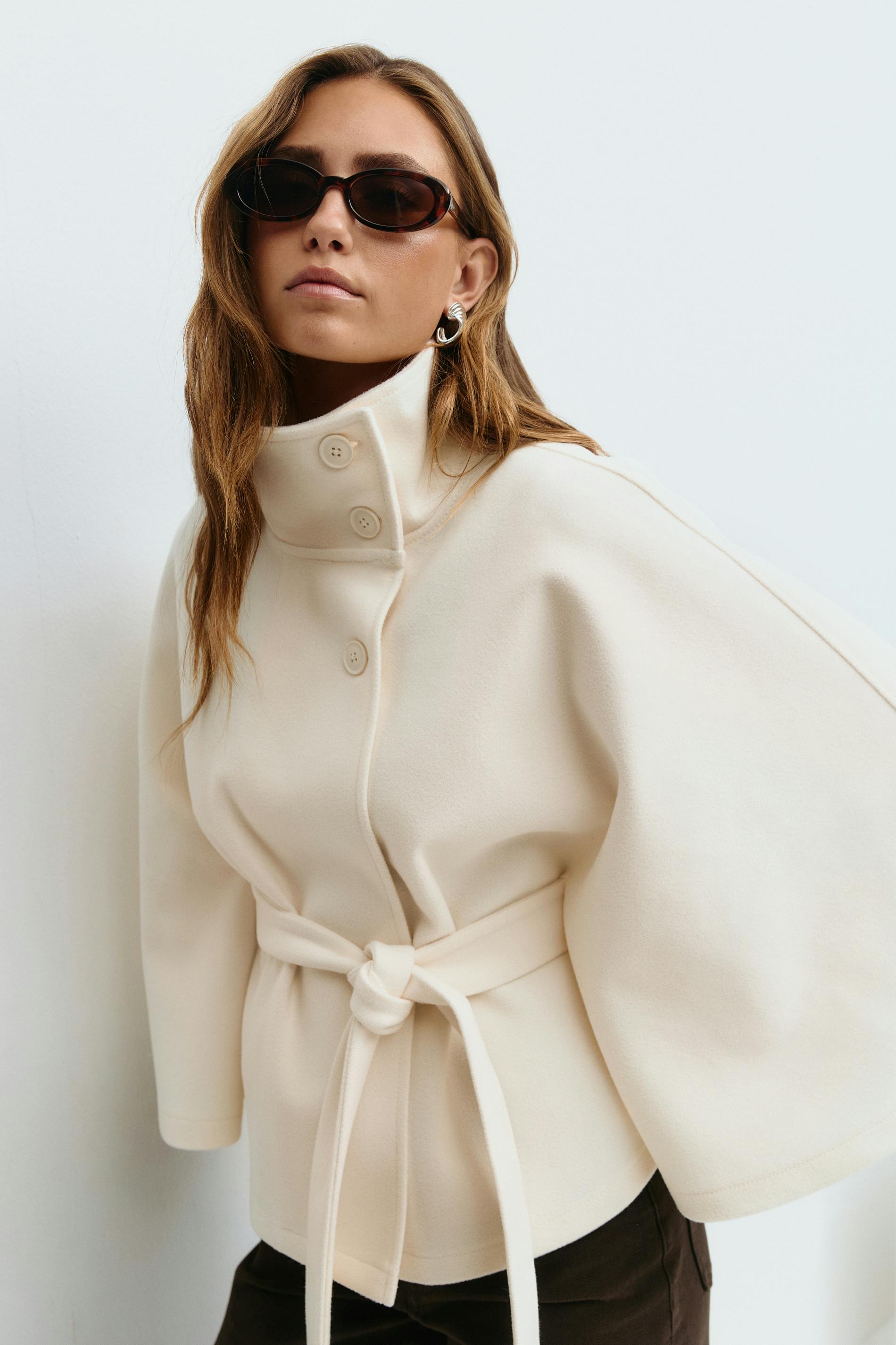 Anoush Belt Cape Jacket