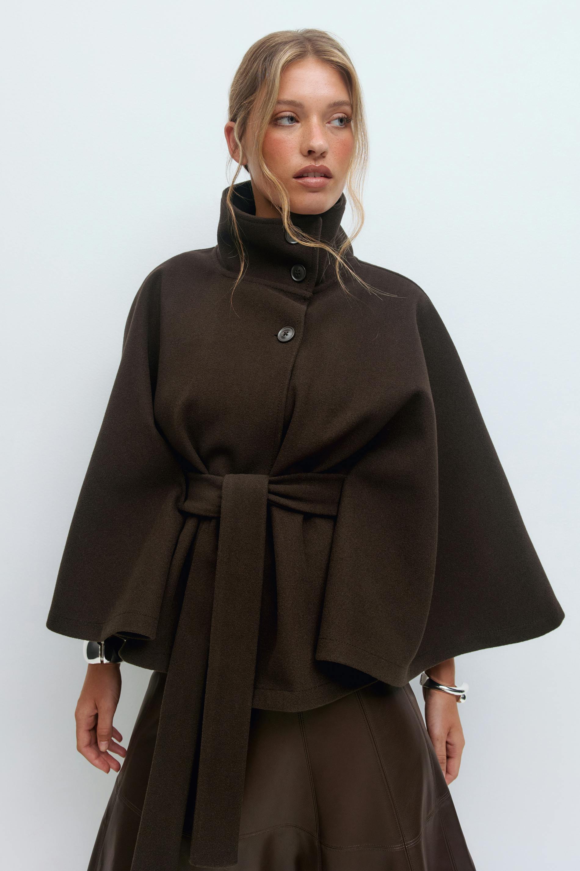 Anoush Belt Cape Jacket