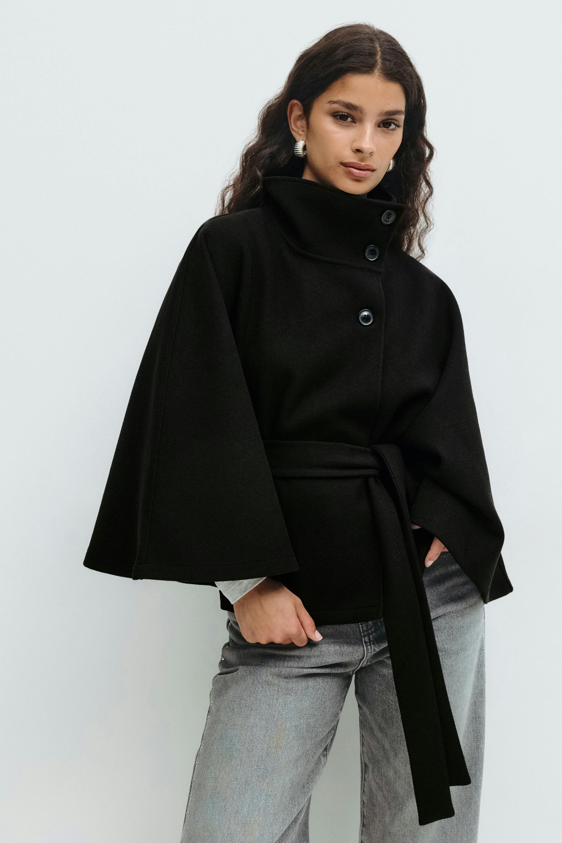Anoush Belt Cape Jacket