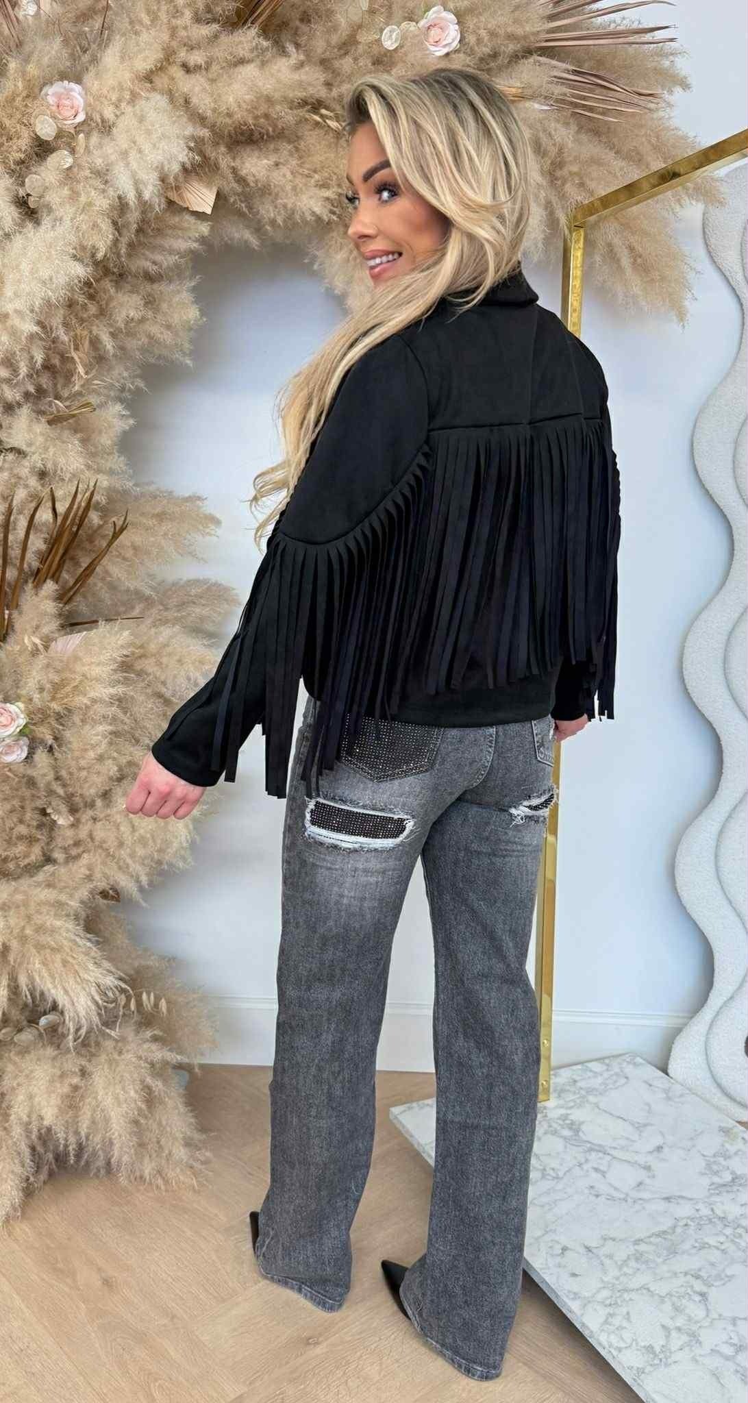 Suede Fringe Jacket