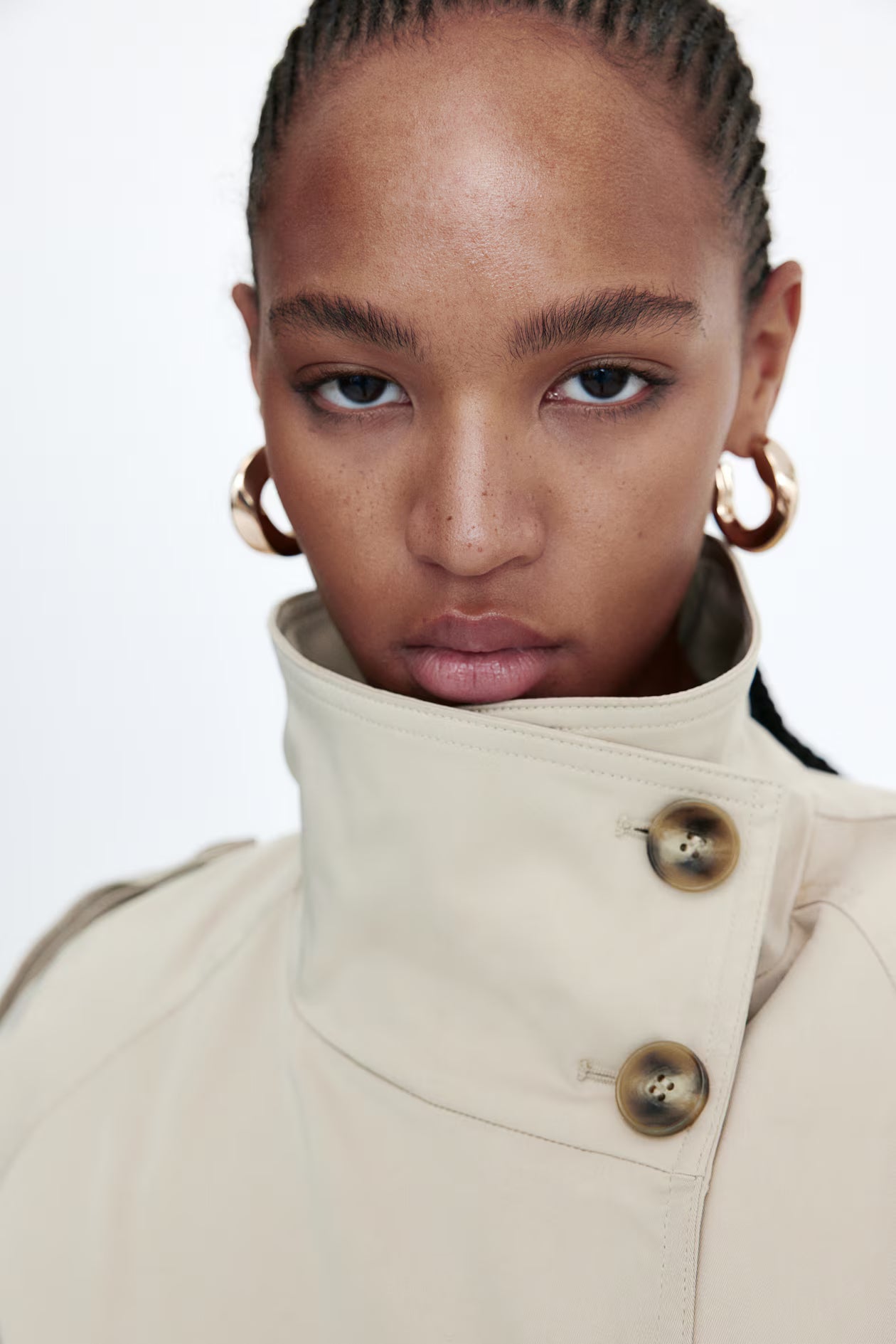 Cropped Belted Trench