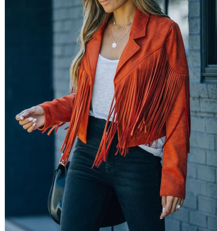 Suede Fringe Jacket