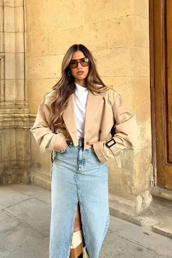 Eve | Cropped Trench Coat