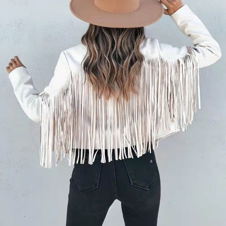 Suede Fringe Jacket