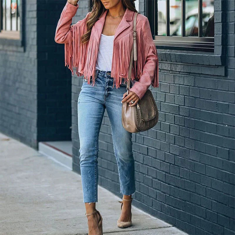 Suede Fringe Jacket
