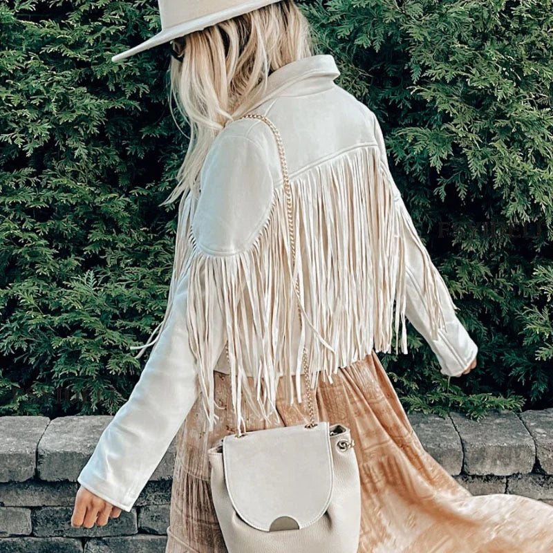 Suede Fringe Jacket
