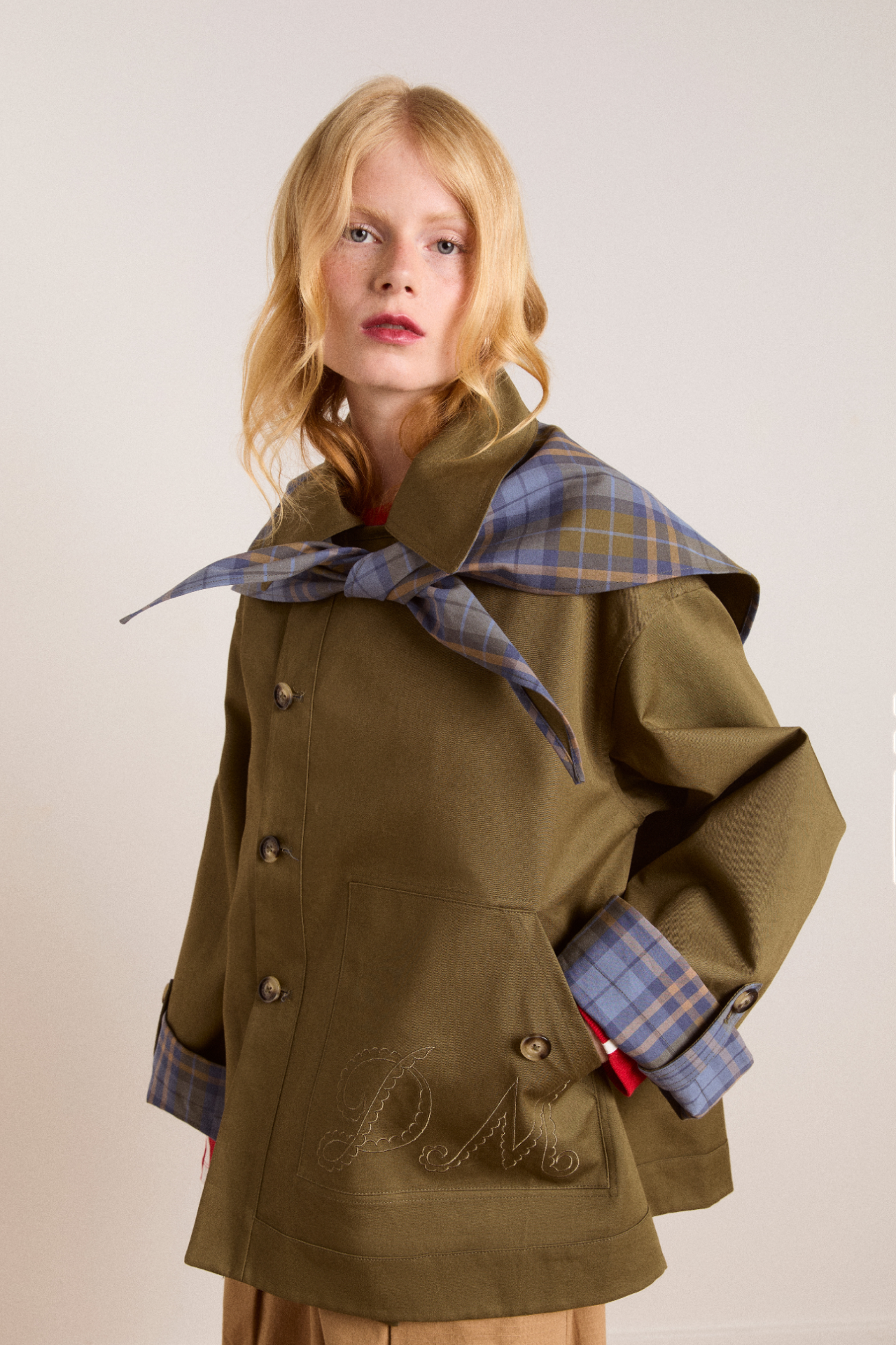 Olive Reversible Crop Trench