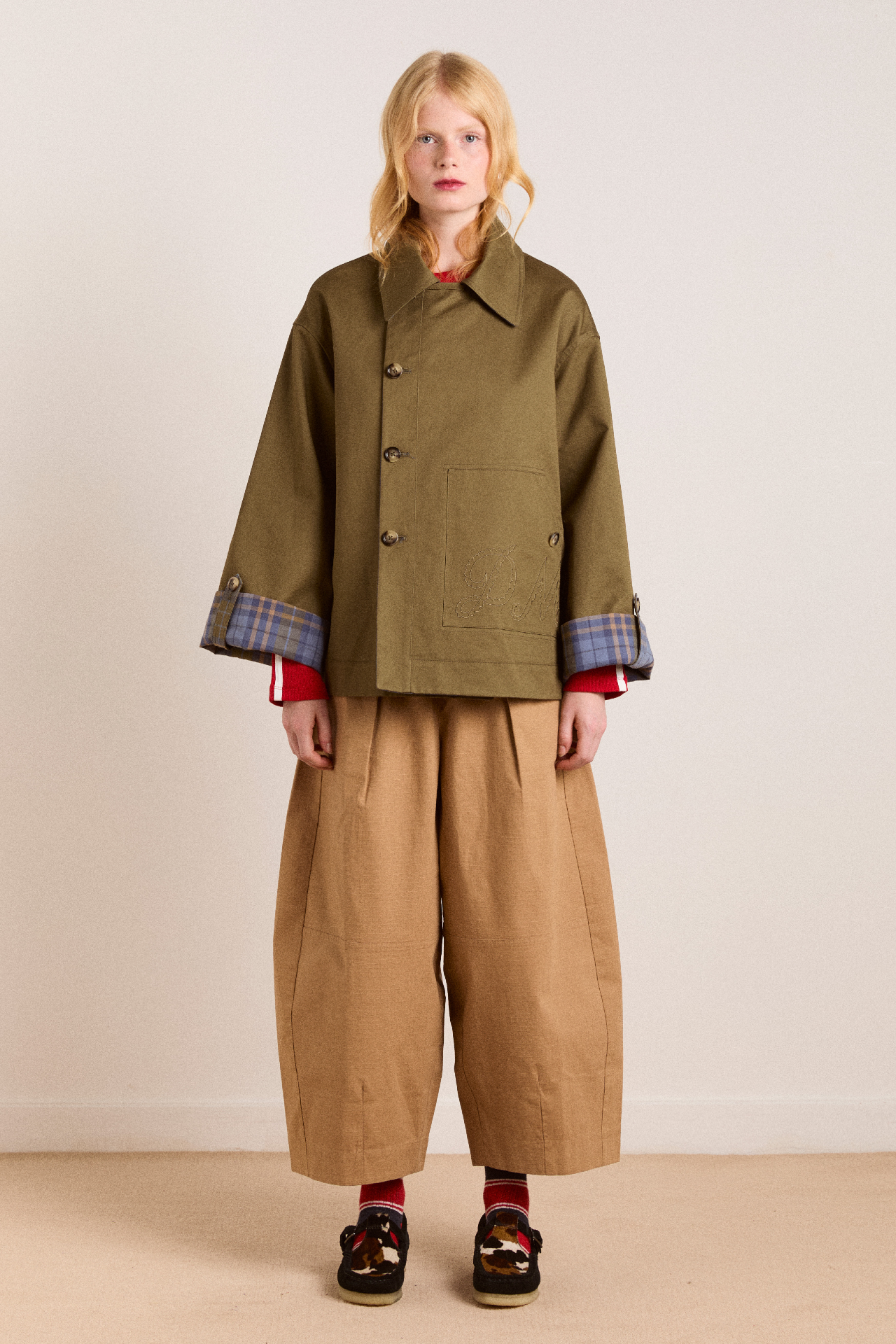Olive Reversible Crop Trench