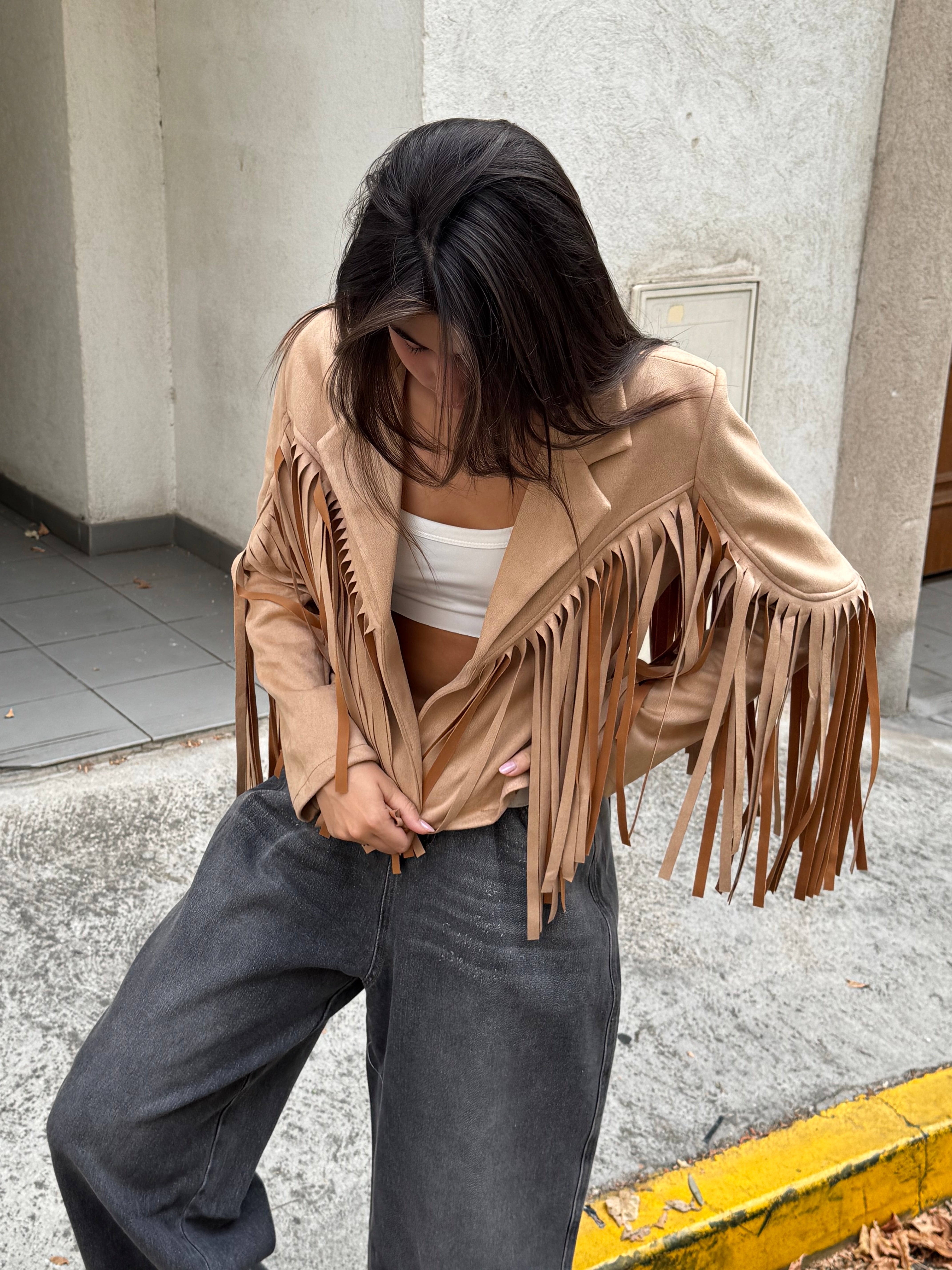 Suede Fringe Jacket