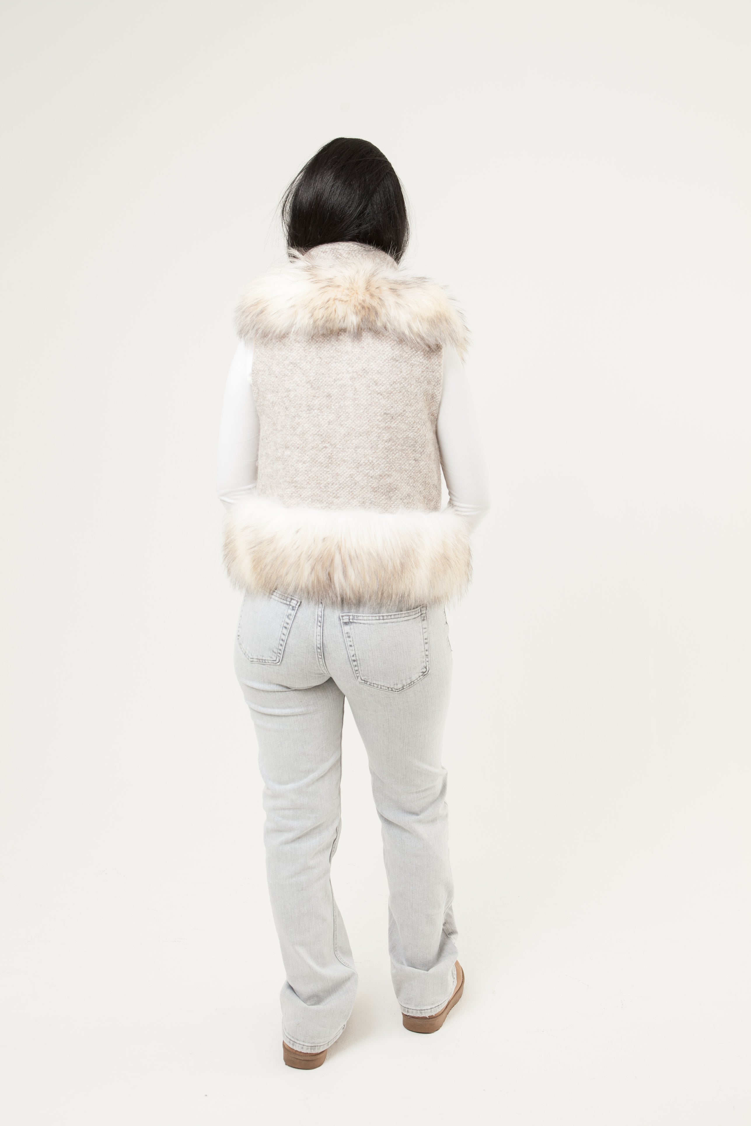 Chic Tweed Detail Vest