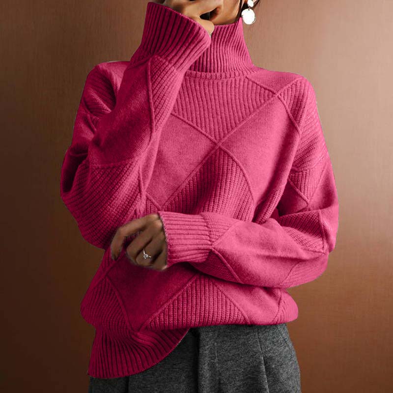 REMMY | Textured Turtleneck Knit Sweater