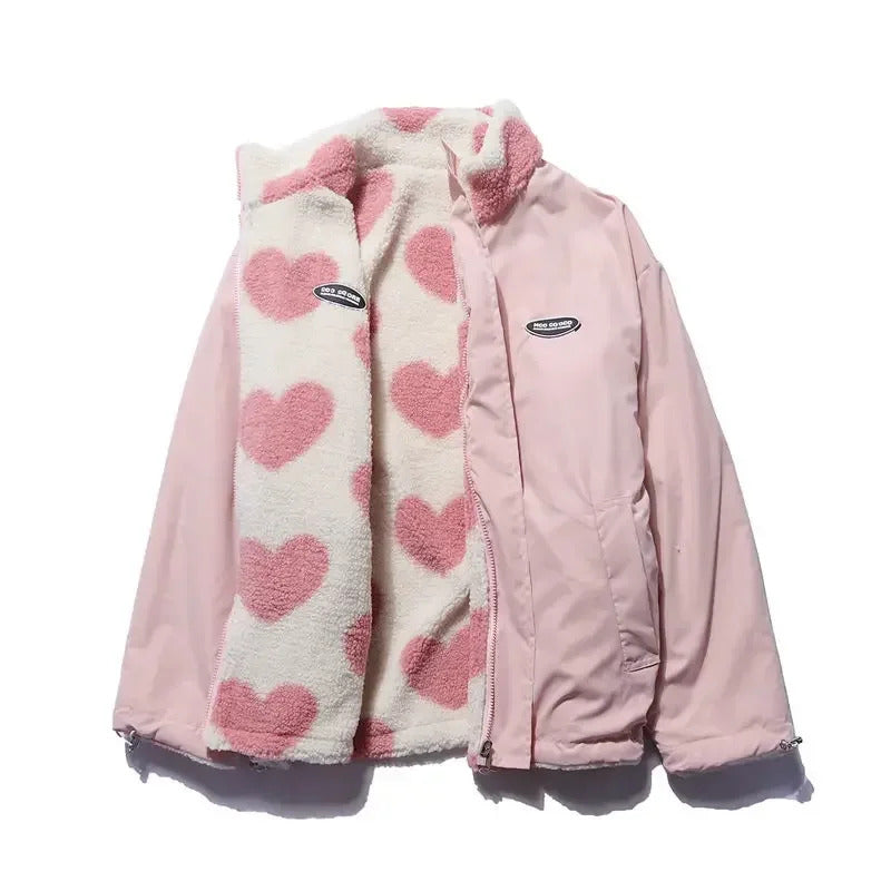 DARIA | Reversible Jacket with Little Hearts