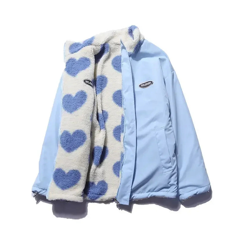 DARIA | Reversible Jacket with Little Hearts