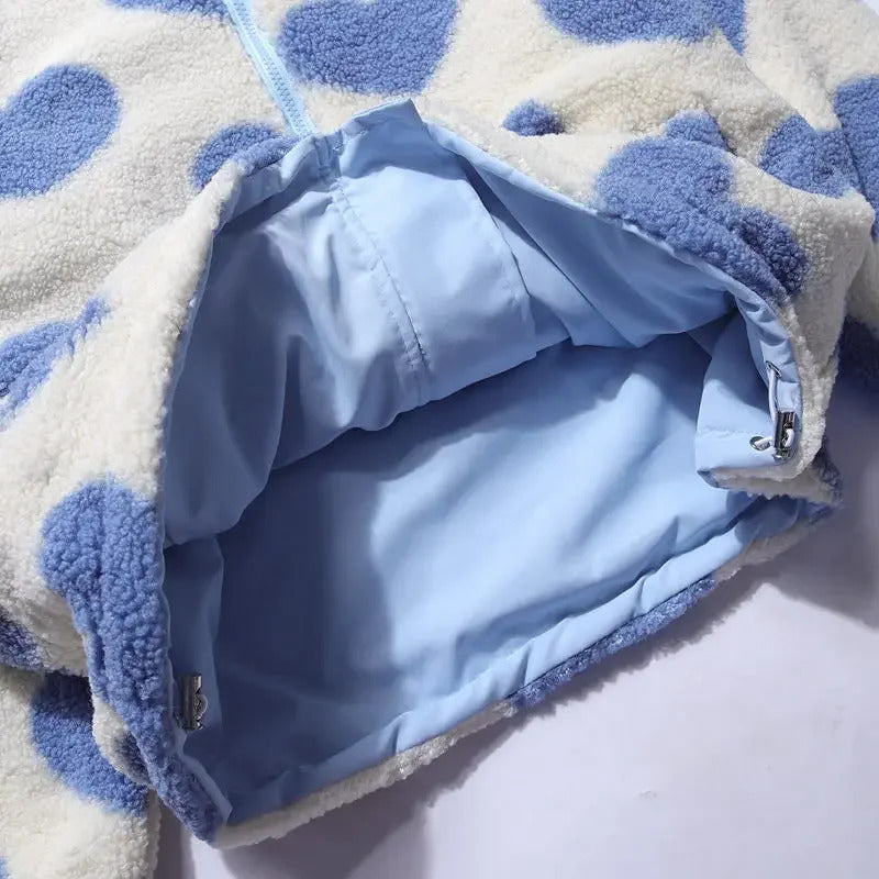 DARIA | Reversible Jacket with Little Hearts