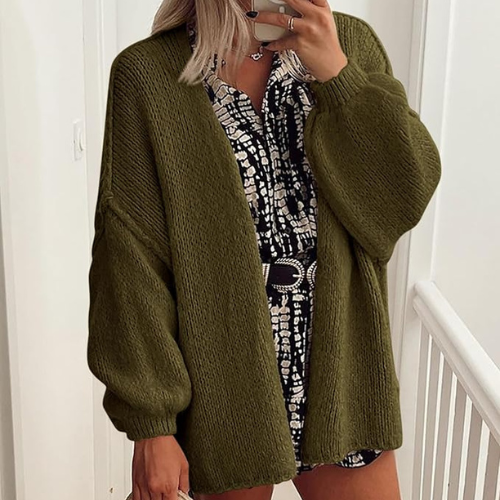 Faye | Cozy Lantern Sleeve Cardigan