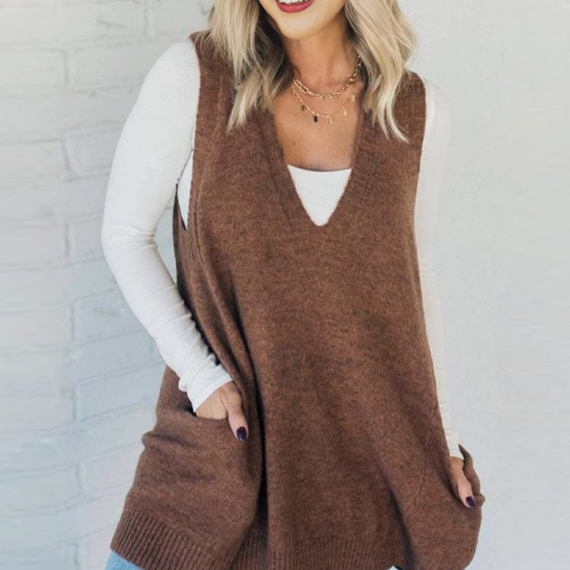 Venus | Cozy Pocket Sweater Vest