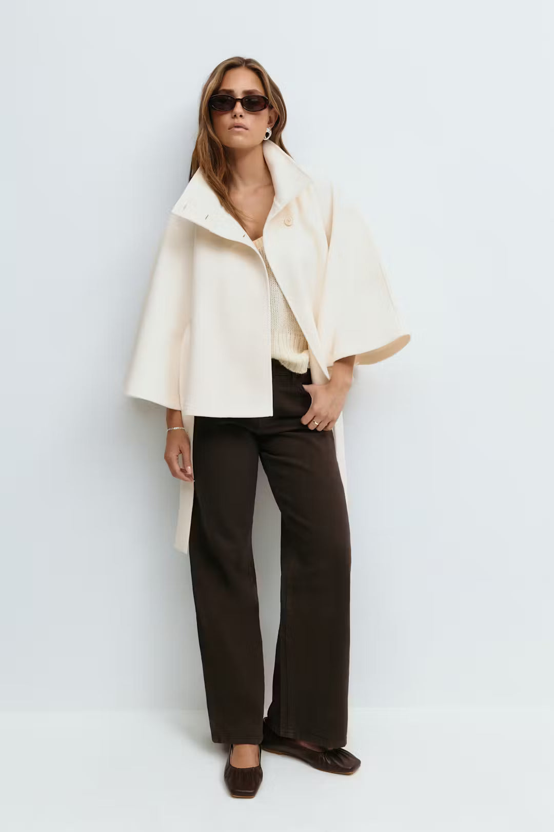 Anoush Belt Cape Jacket