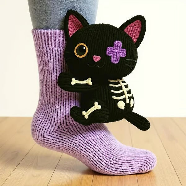 POPPY | Charming 3D Animal Lounge Socks
