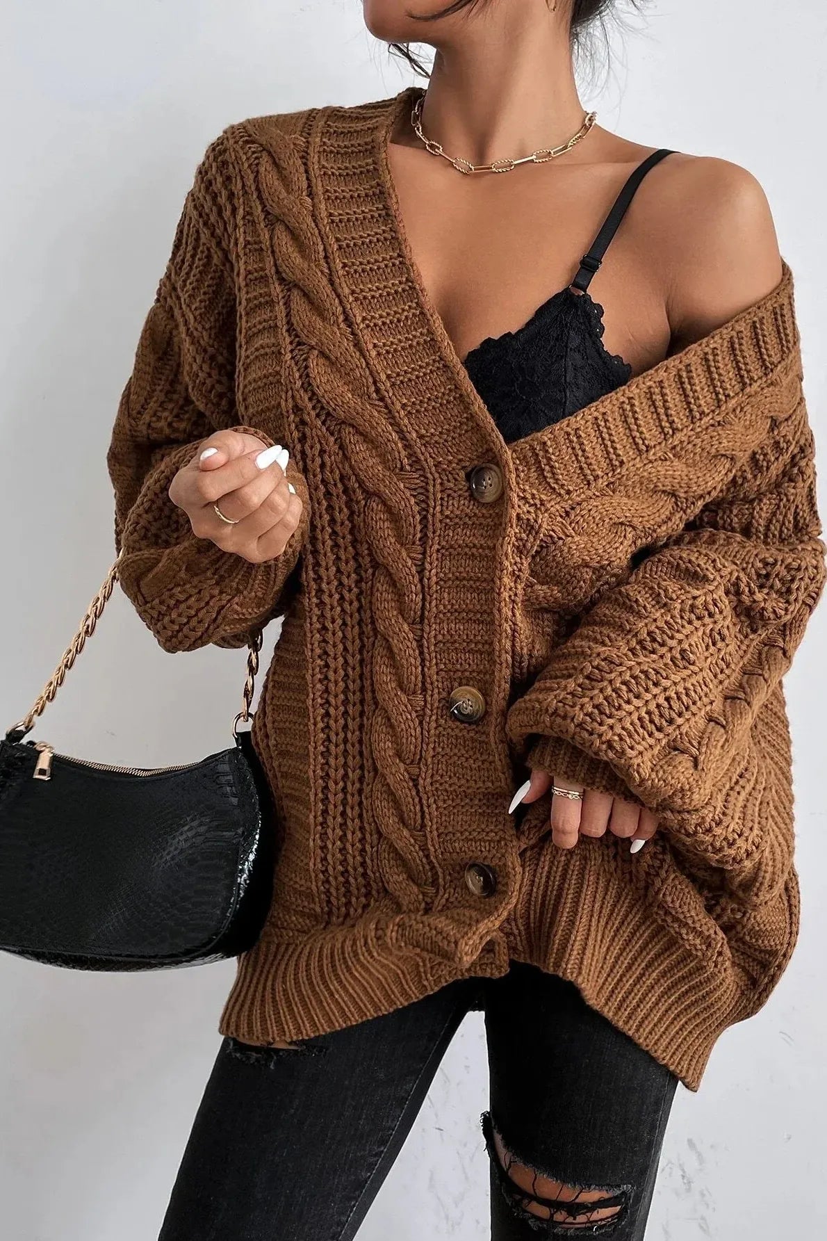 Enna | Cozy Cable-Knit Cardigan