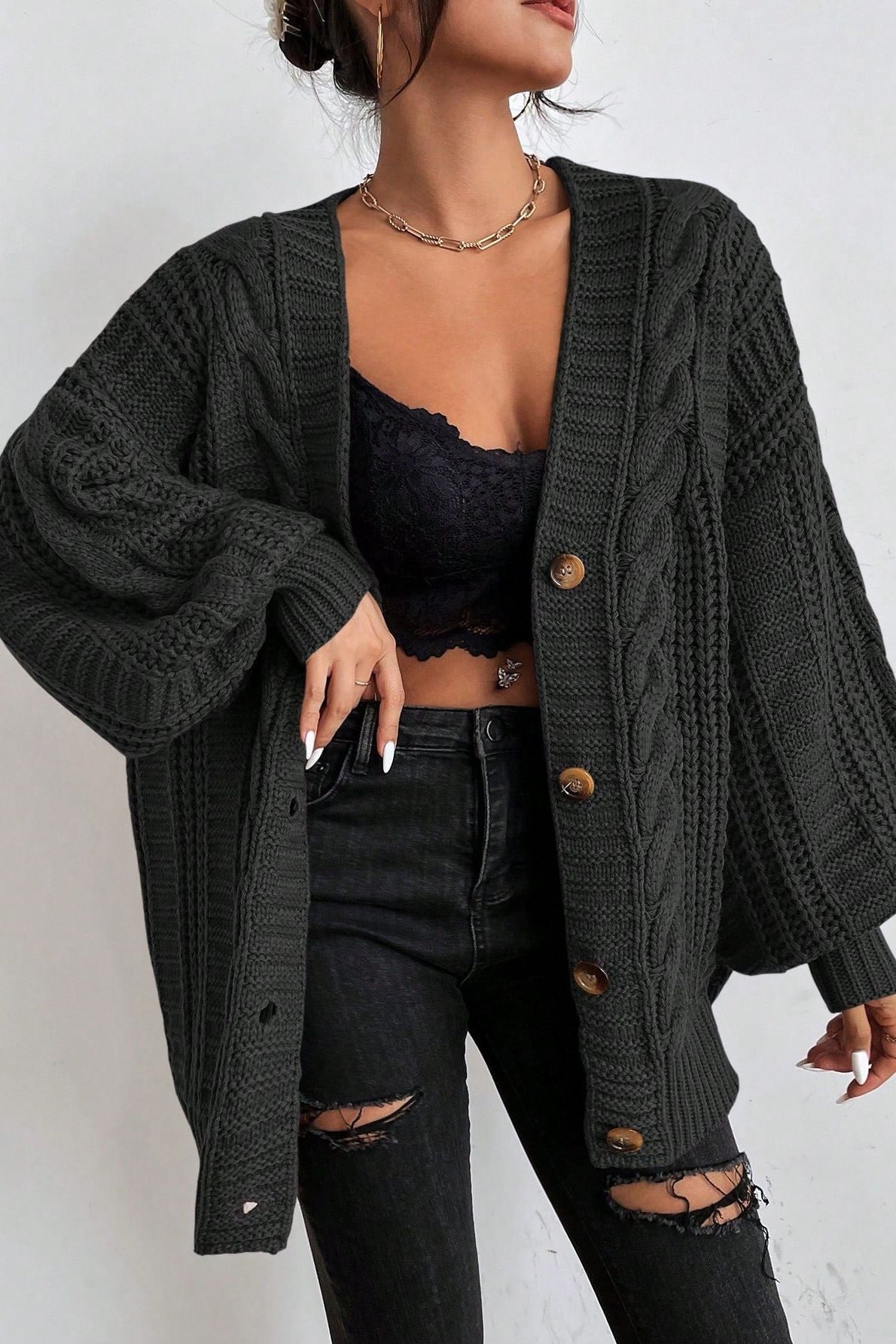Enna | Cozy Cable-Knit Cardigan