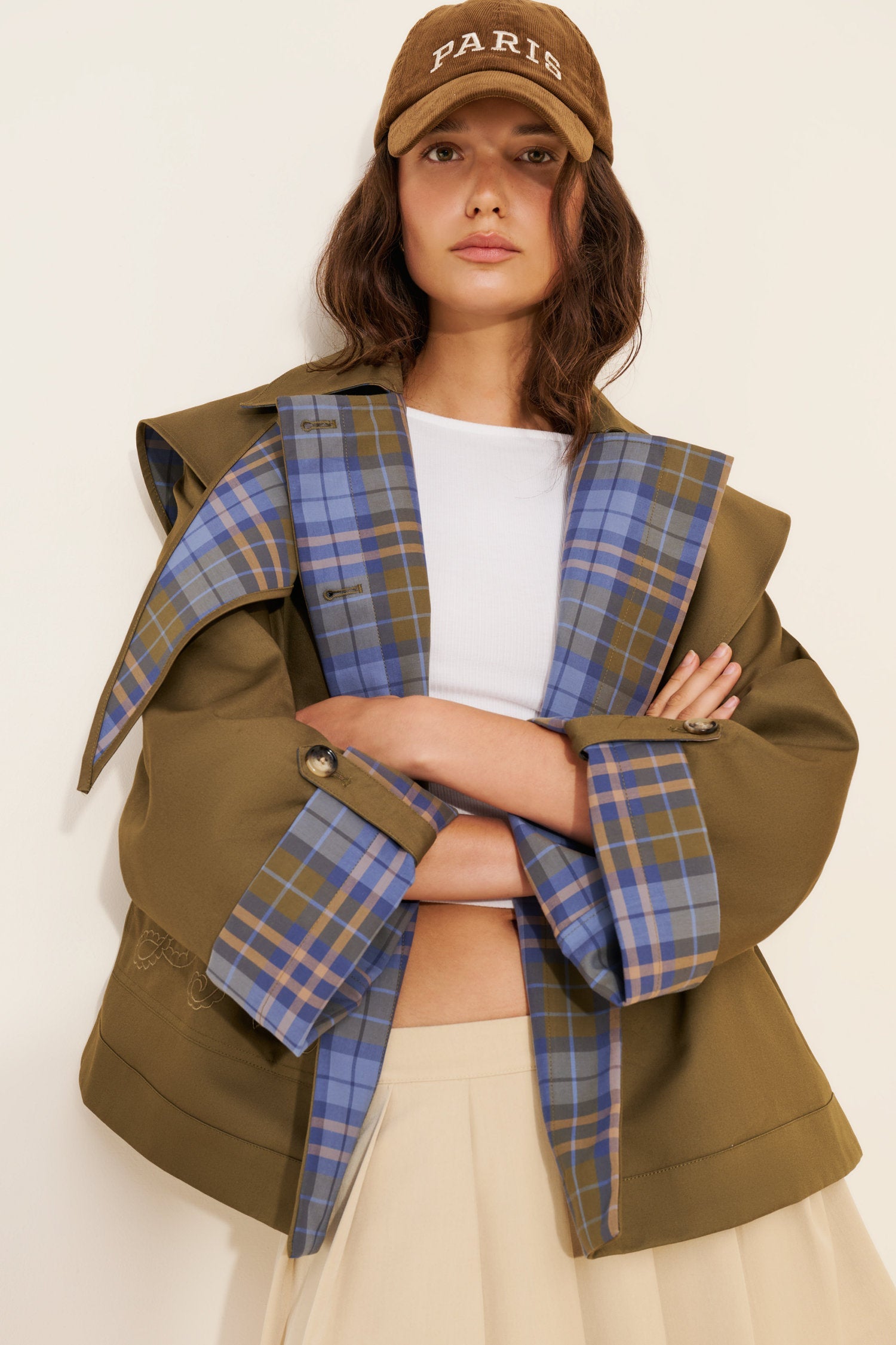 Olive Reversible Crop Trench