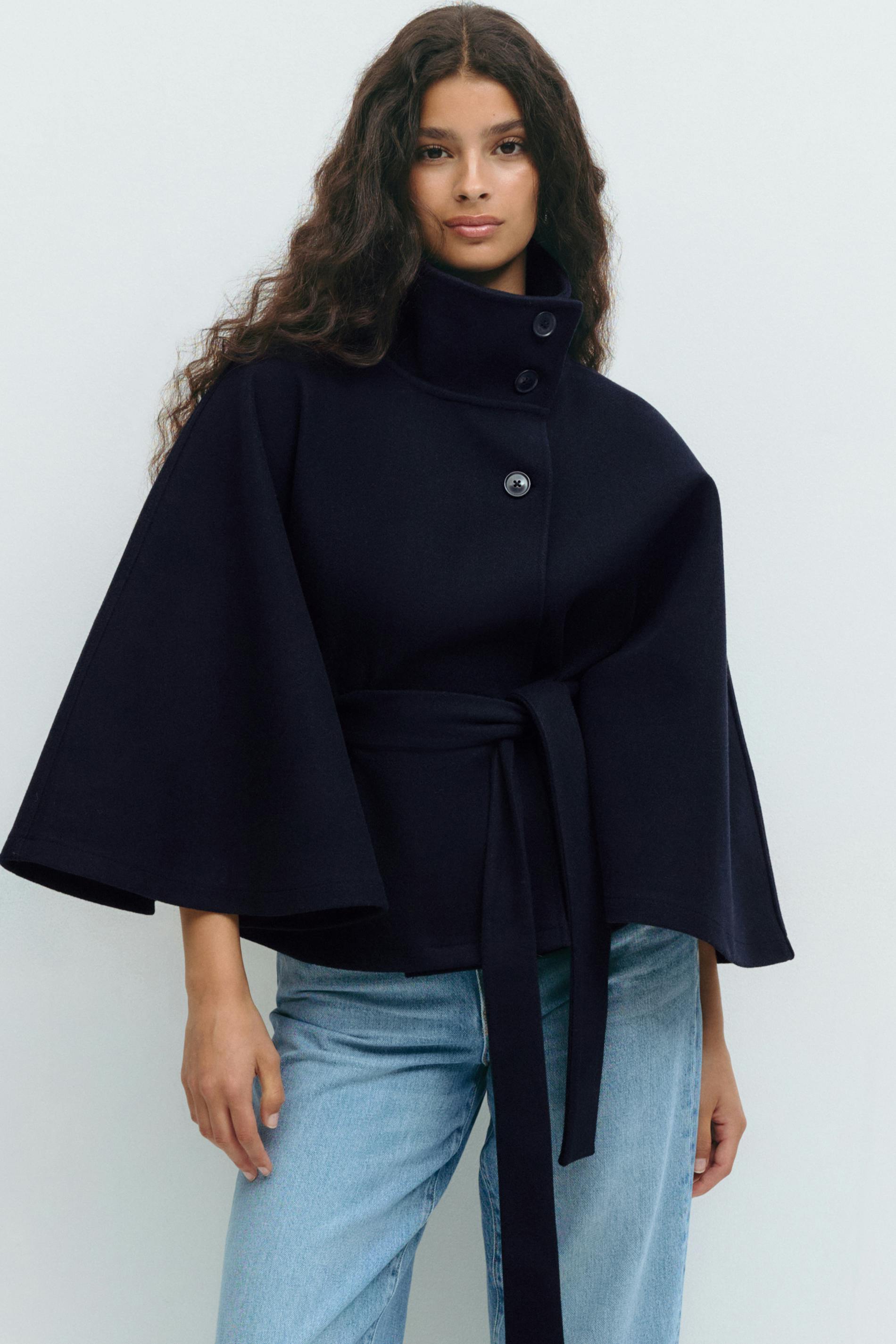 Anoush Belt Cape Jacket