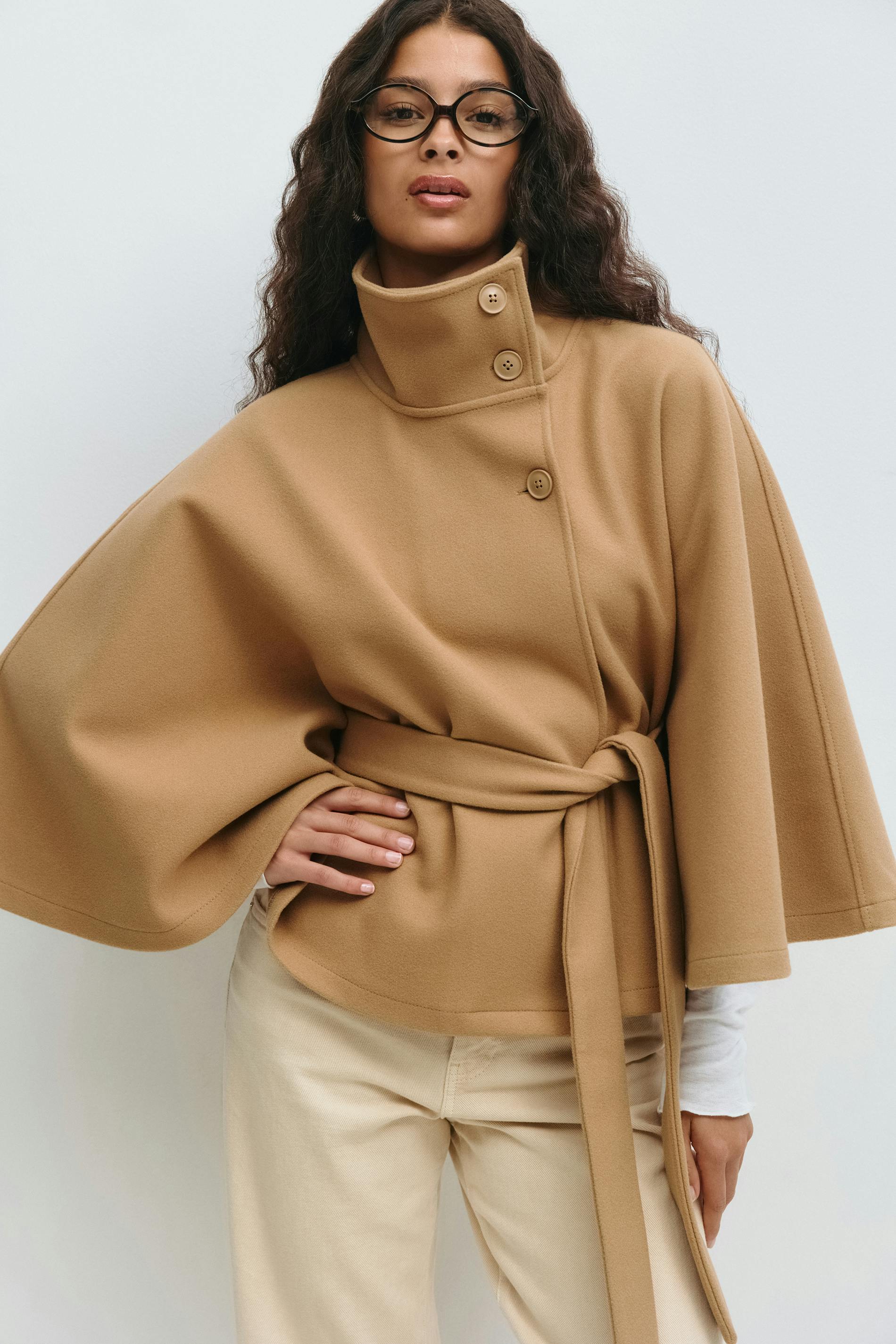 Anoush Belt Cape Jacket