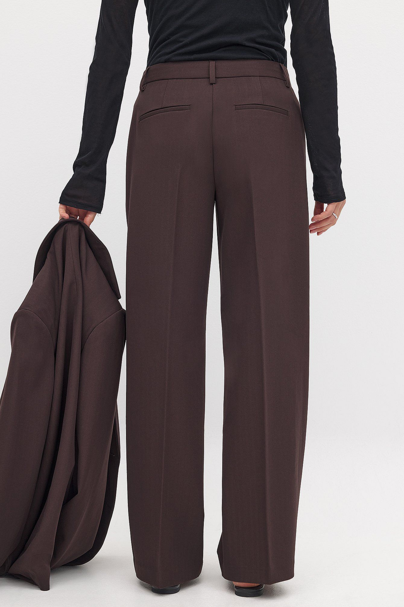 Structured Wide-Leg Trousers