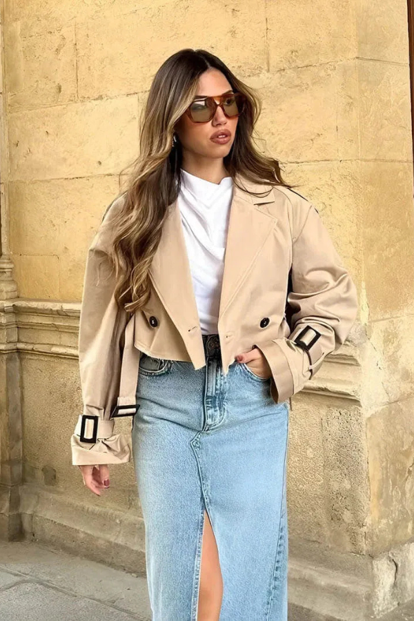 Eve | Cropped Trench Coat