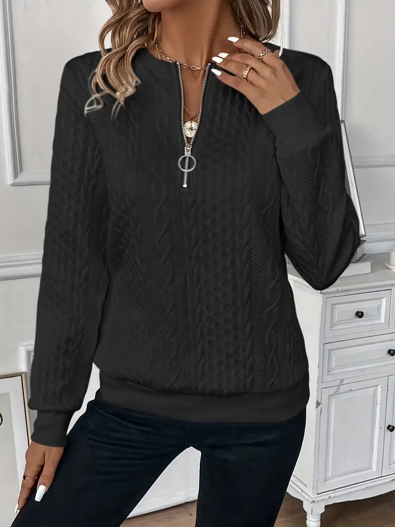 Alana | Stylish Zip Sweater