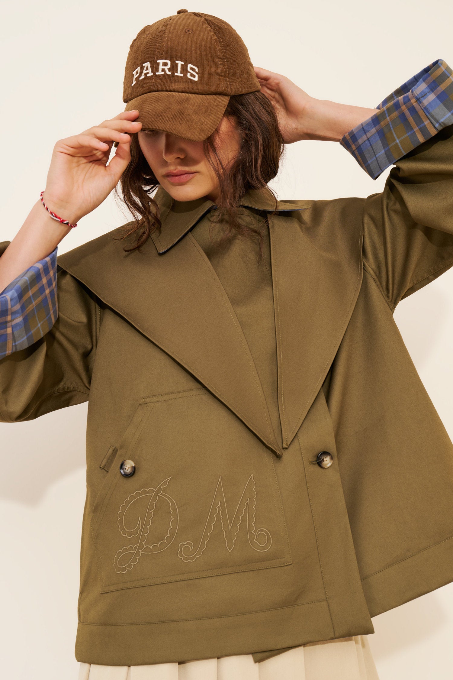 Olive Reversible Crop Trench