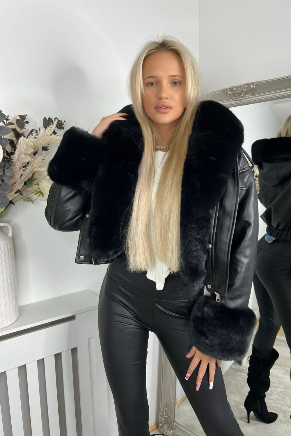 LA Fur Crop Jacket