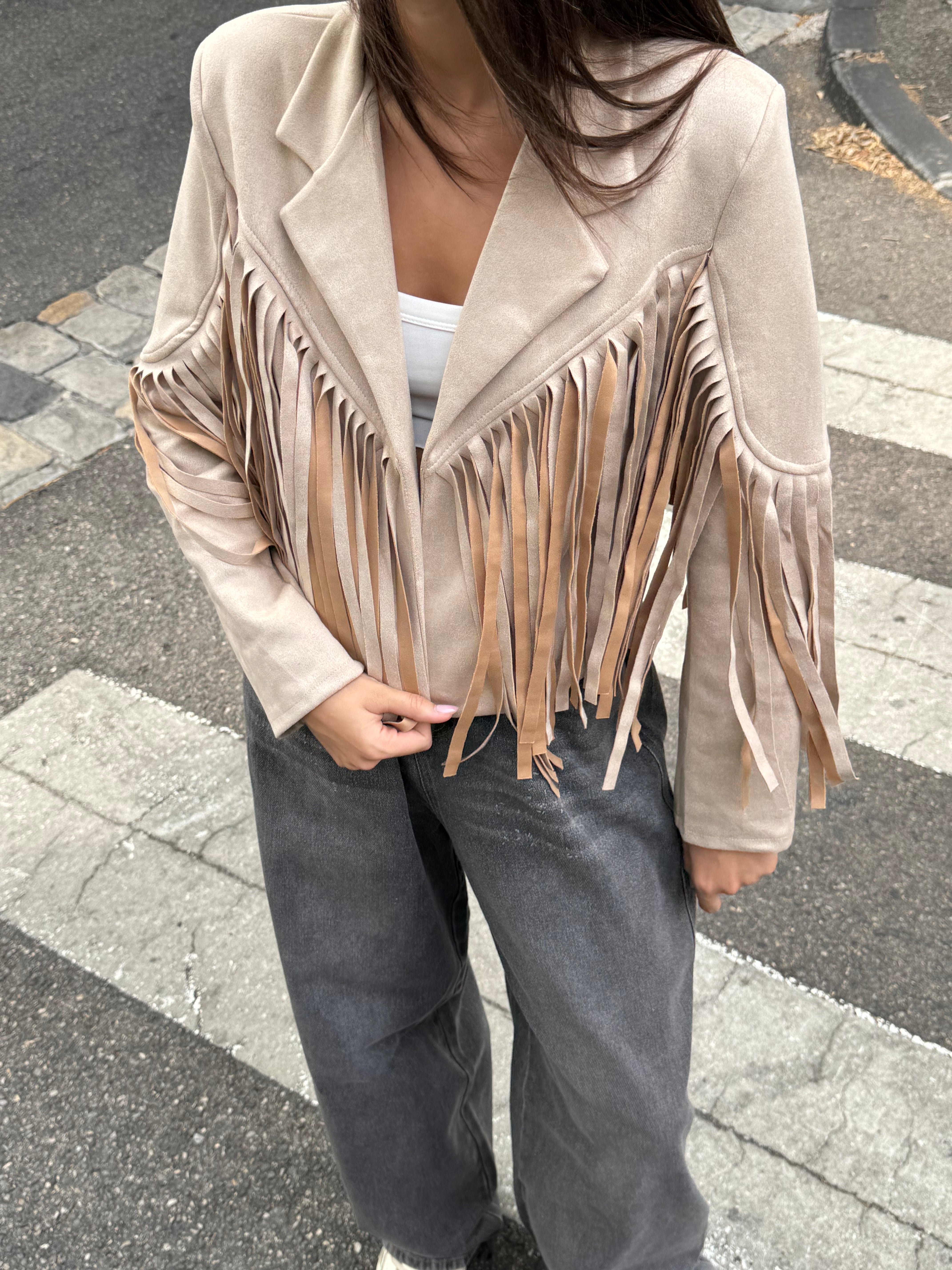 Suede Fringe Jacket