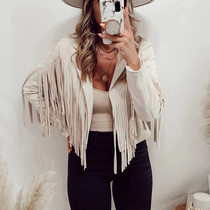 Suede Fringe Jacket