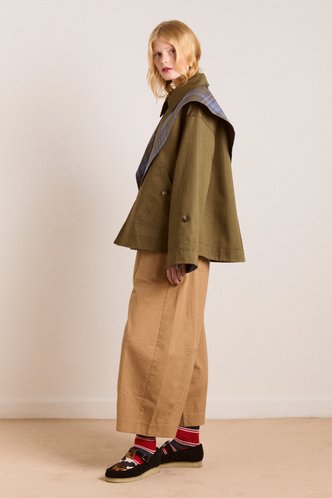 Olive Reversible Crop Trench