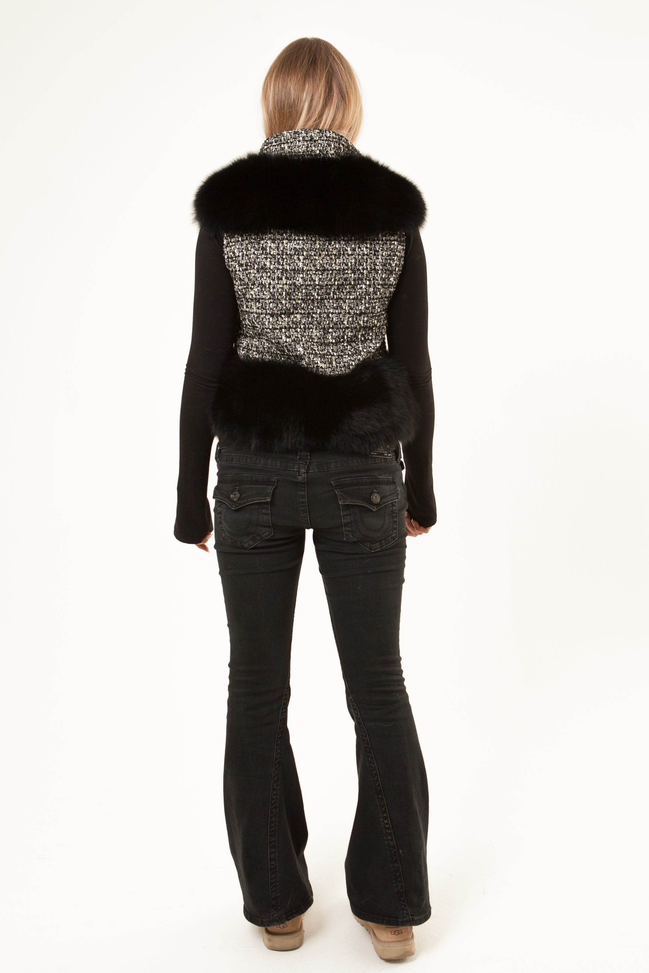 Chic Tweed Detail Vest