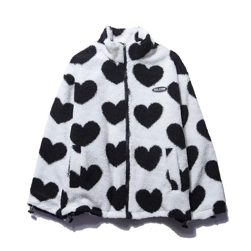 DARIA | Reversible Jacket with Little Hearts