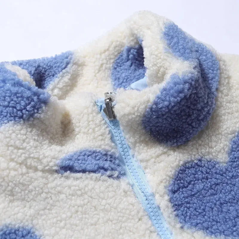 DARIA | Reversible Jacket with Little Hearts