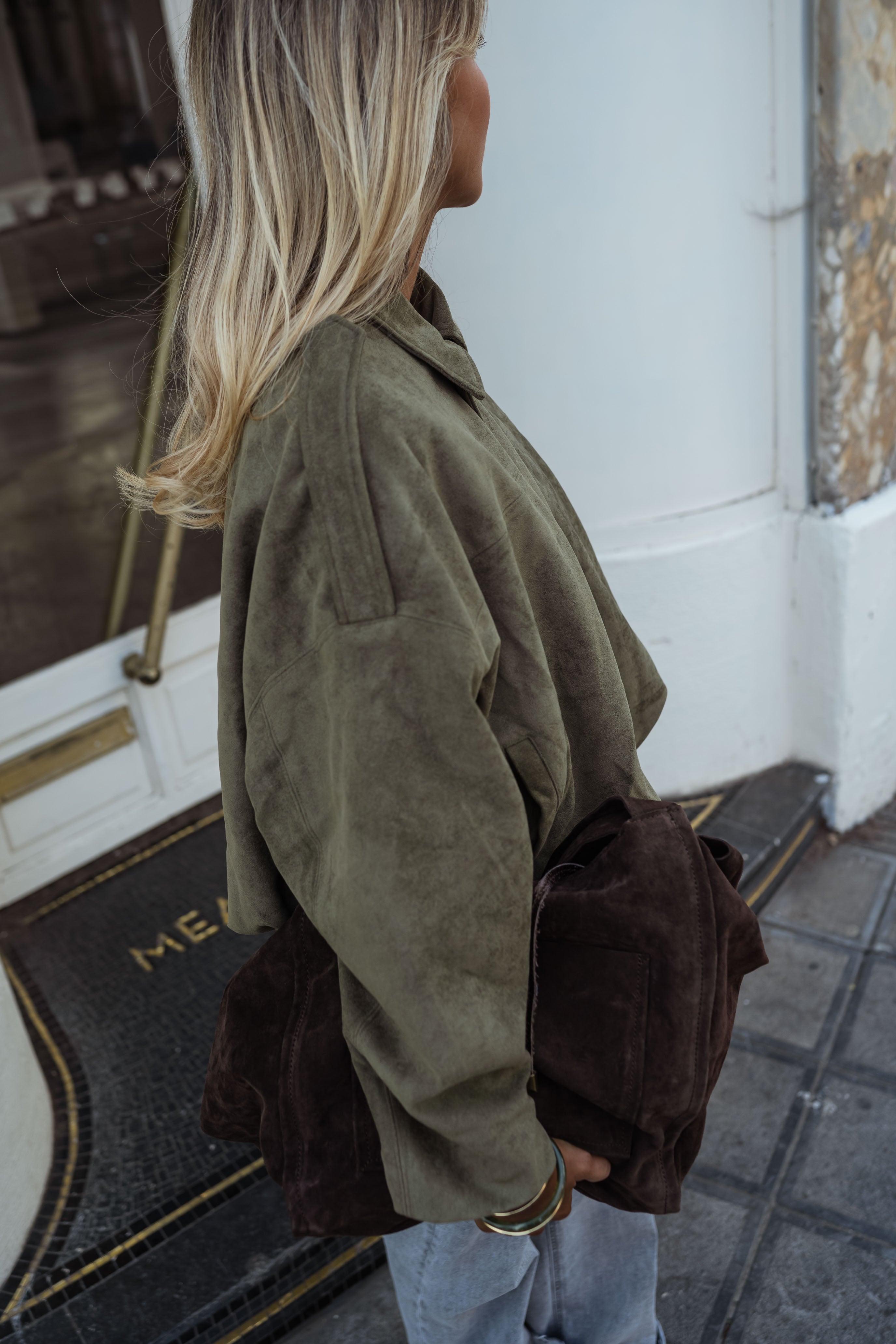 Suede Effect Jacket