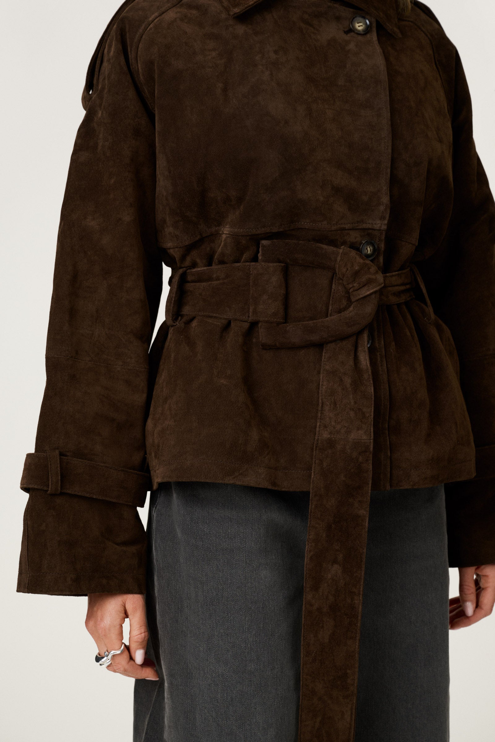 Caza Cropped Trench Coat