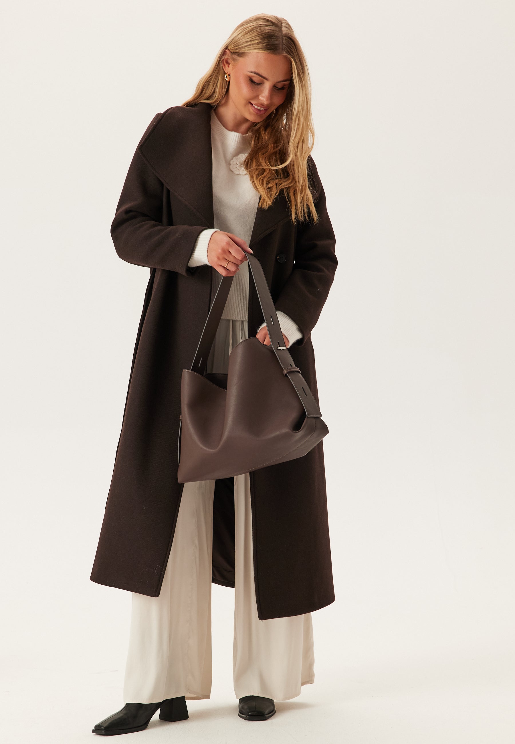 Long Wool Blend Coat