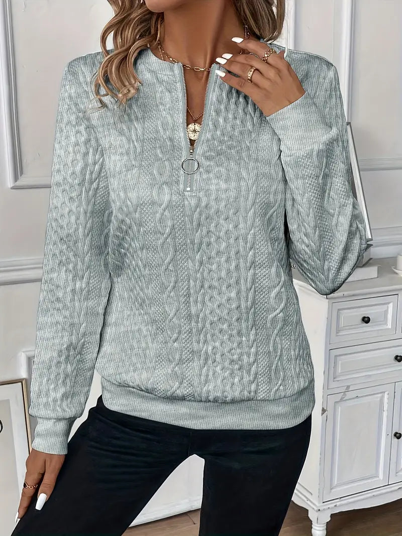 Alana | Stylish Zip Sweater