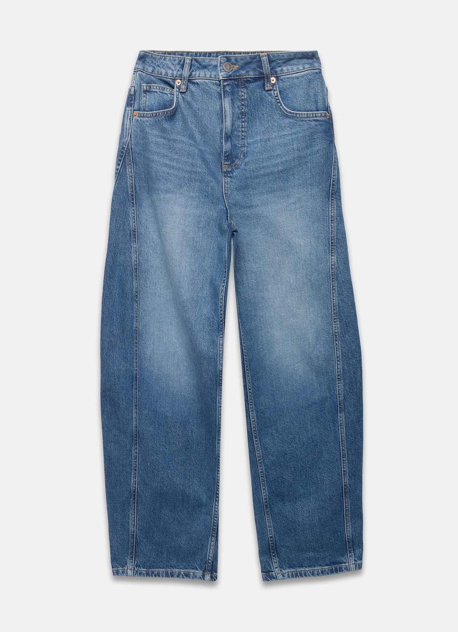 Cropped Barrel Leg Jeans
