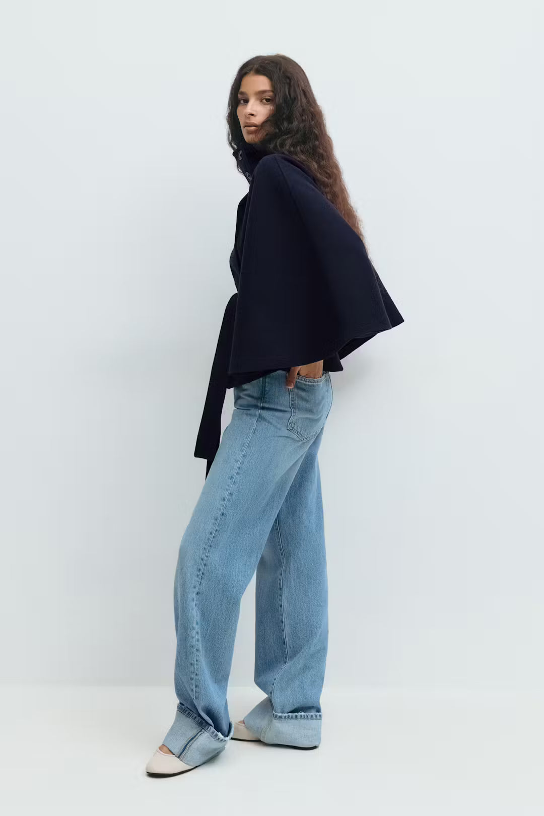 Anoush Belt Cape Jacket