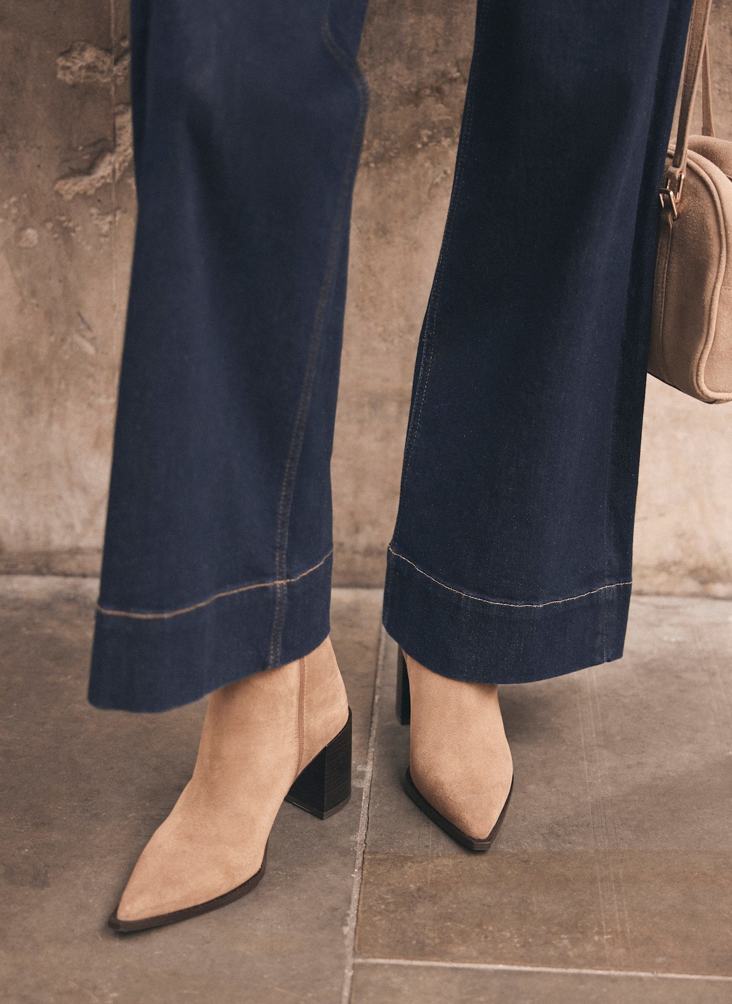 Suede Block Heel Boots