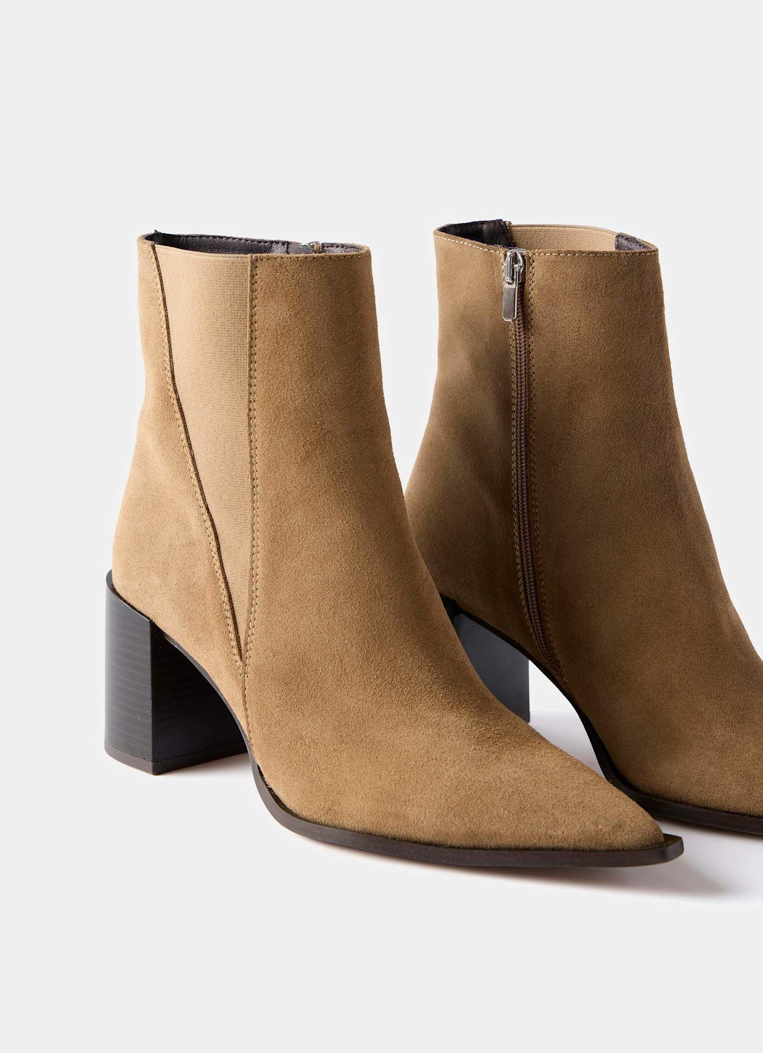 Suede Block Heel Boots