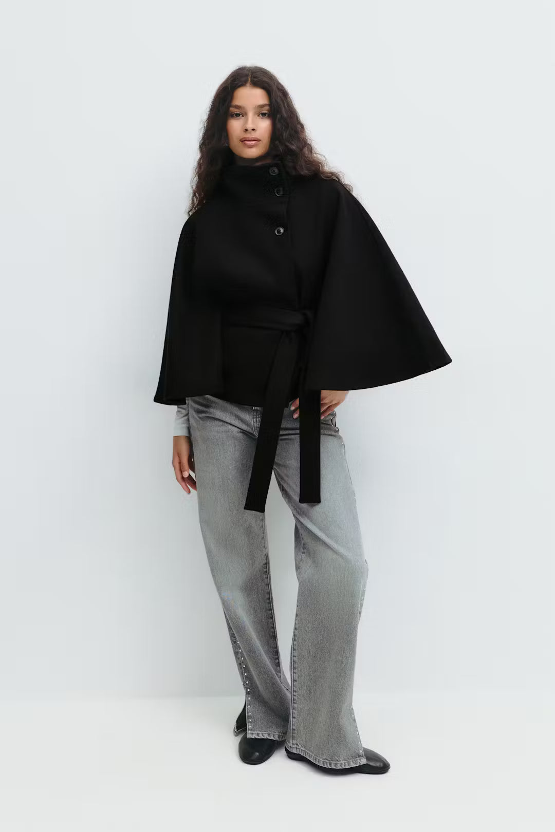 Anoush Belt Cape Jacket